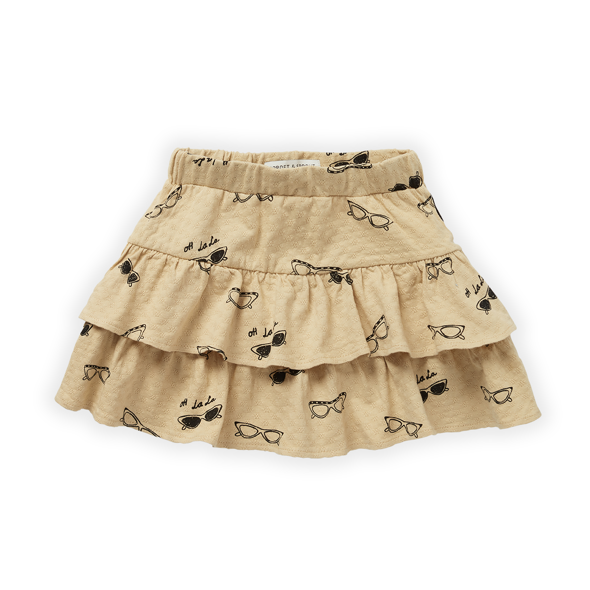 Skirt layers shades print S23-633 Almond