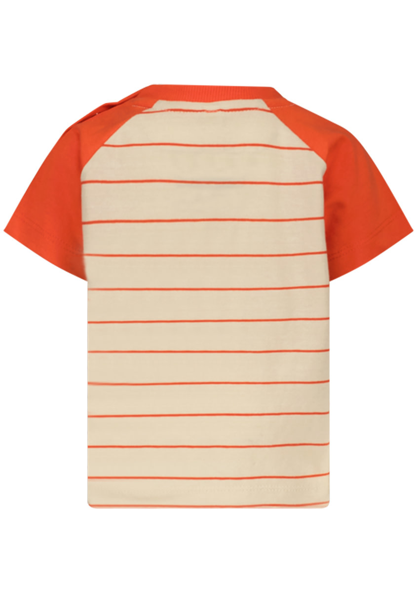 Raglan t-shirt D302-0413 Tomato stripe