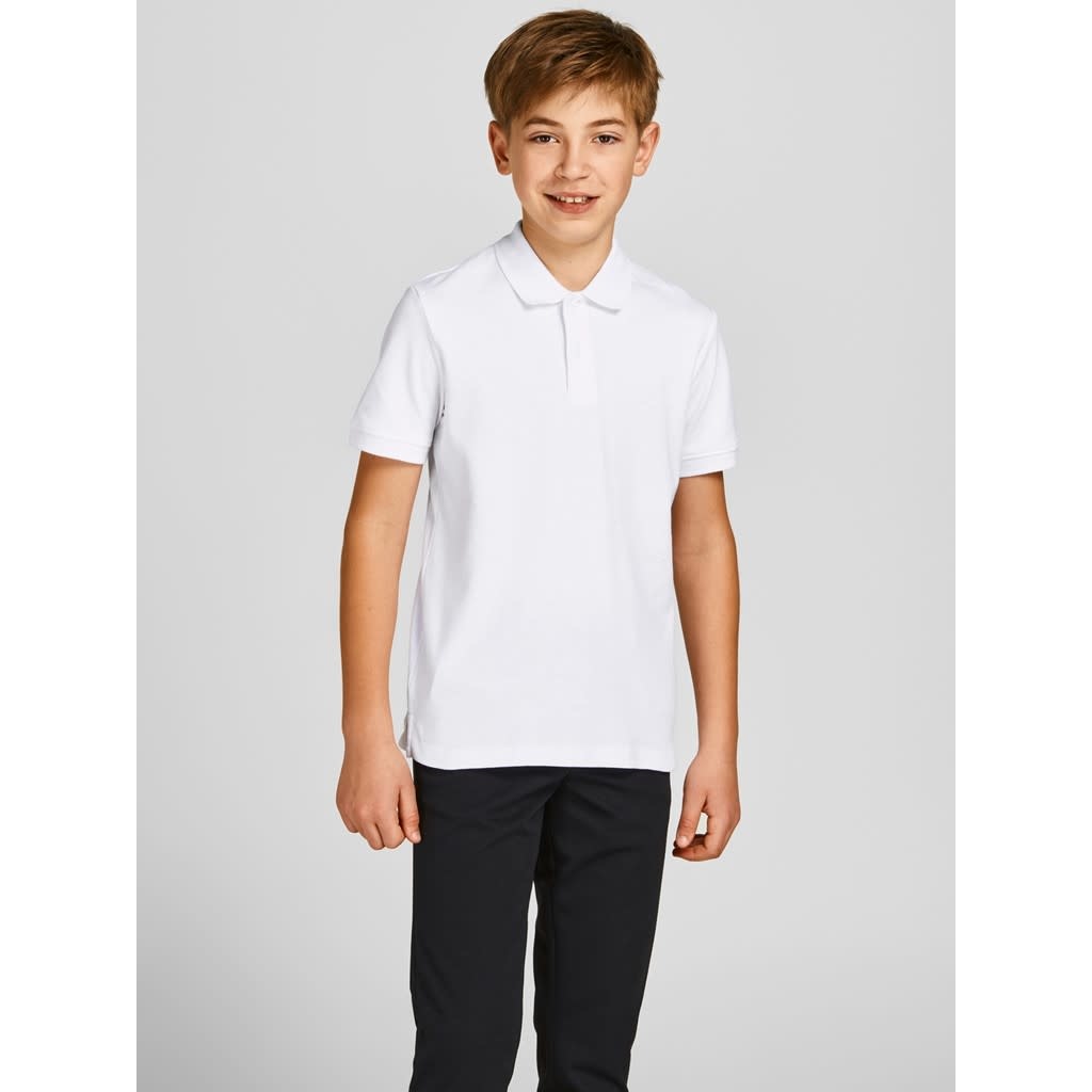 JCOJERSEY CHEST LOGO POLO SS JNR 12244024 White