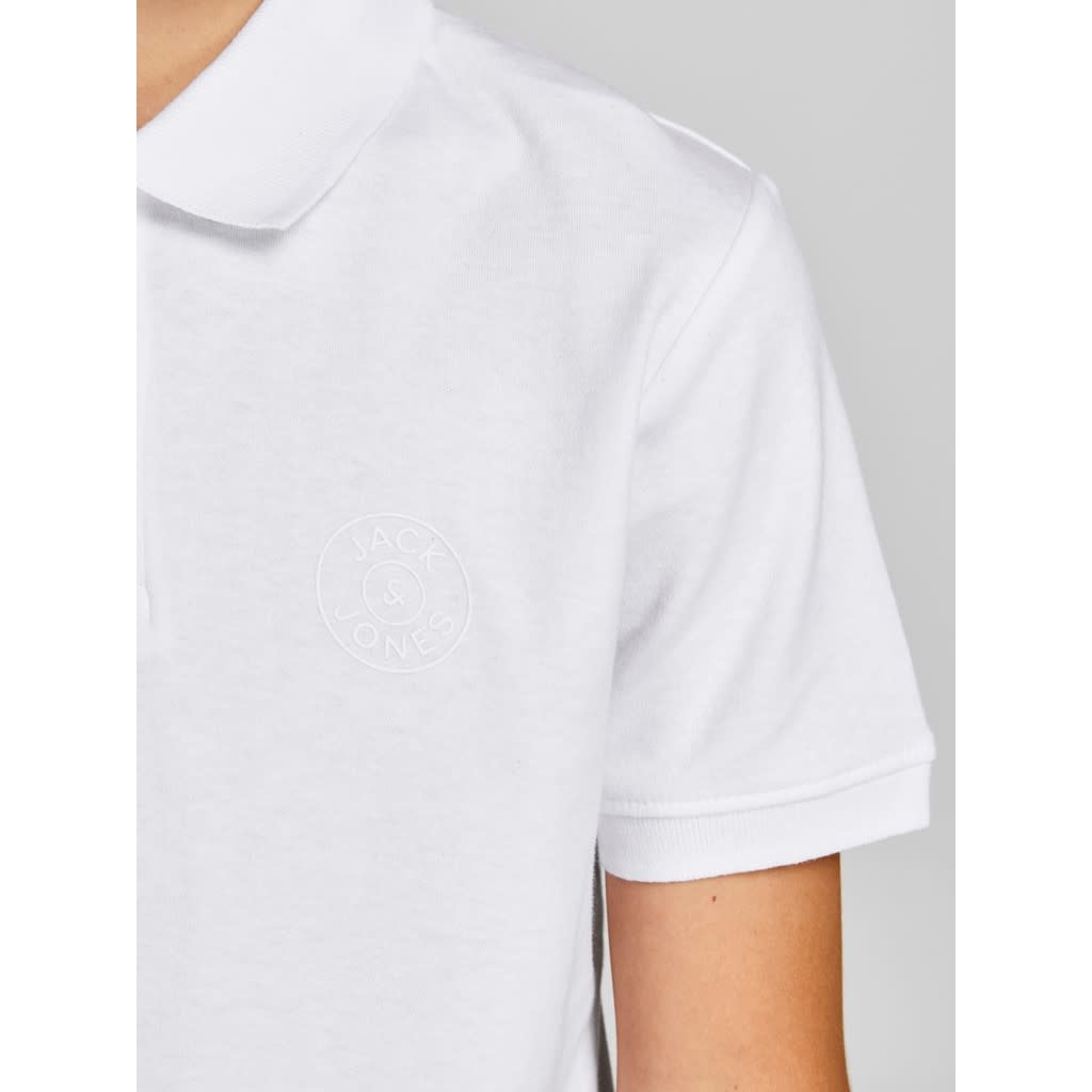 JCOJERSEY CHEST LOGO POLO SS JNR 12244024 White