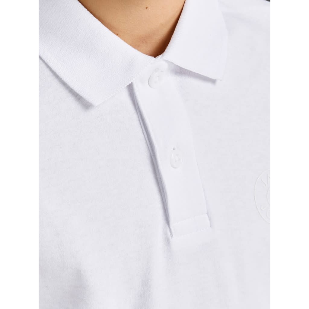JCOJERSEY CHEST LOGO POLO SS JNR 12244024 White