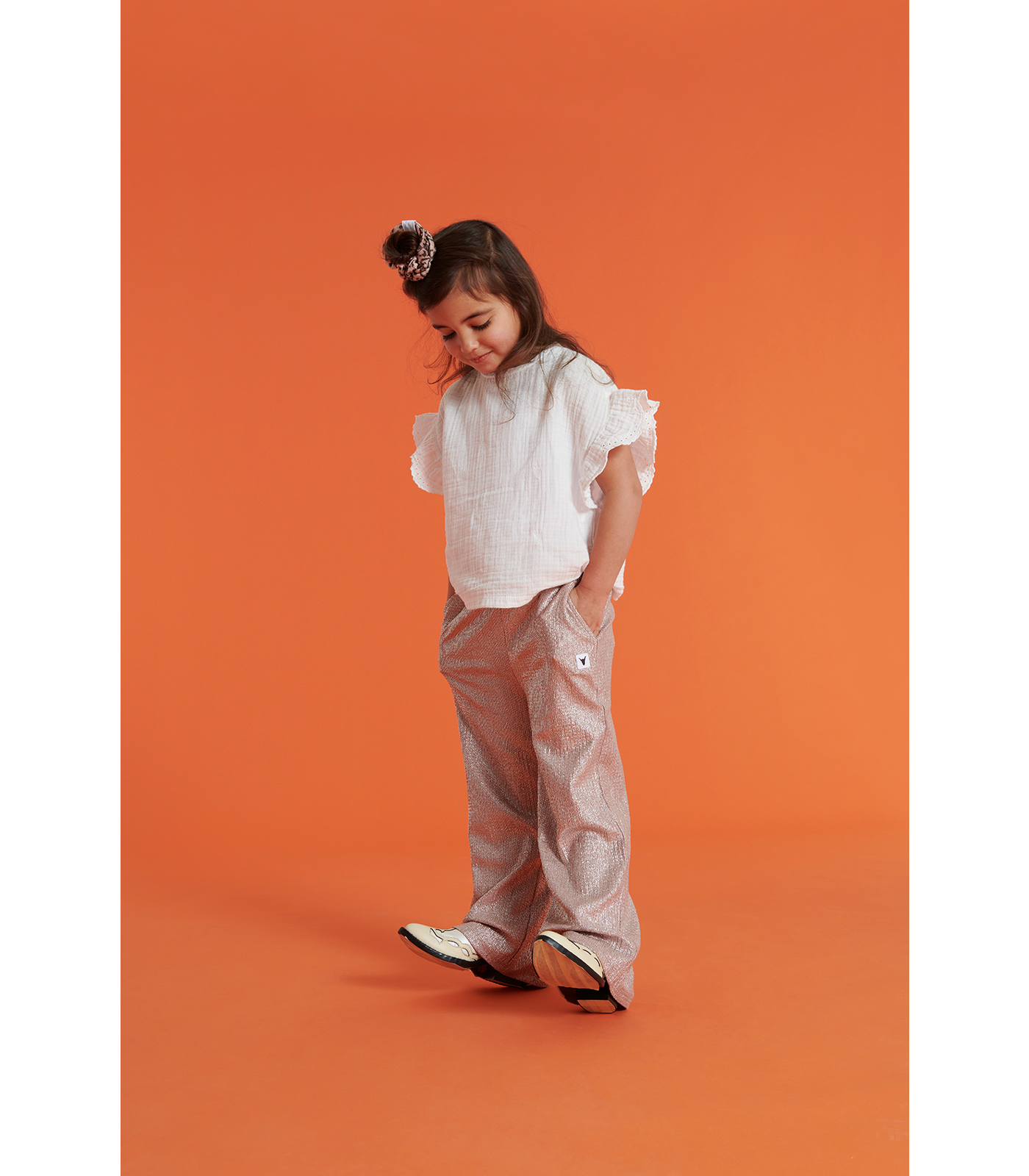 Shiny wide leg pants 62303163160 silver