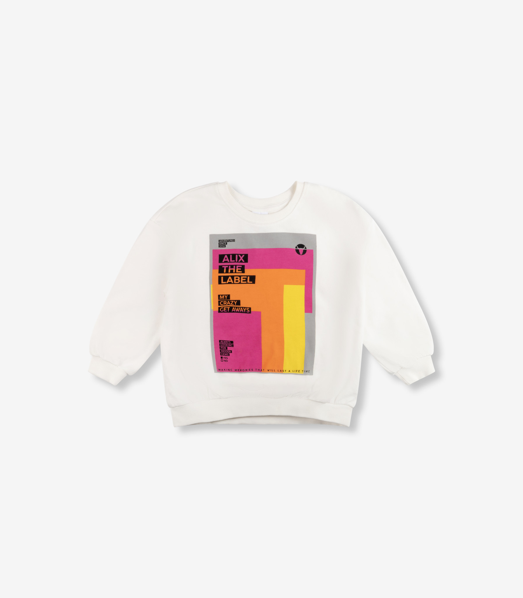 Graphic print sweater 62303837148 soft white