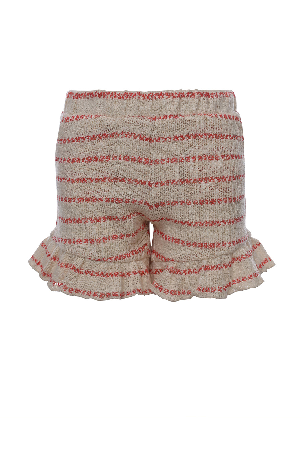 knitted short 2312-7650-228 Coral stripe