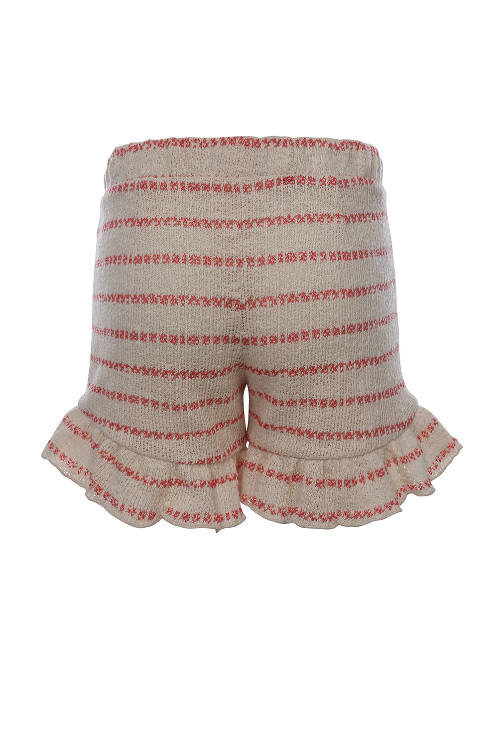 knitted short 2312-7650-228 Coral stripe
