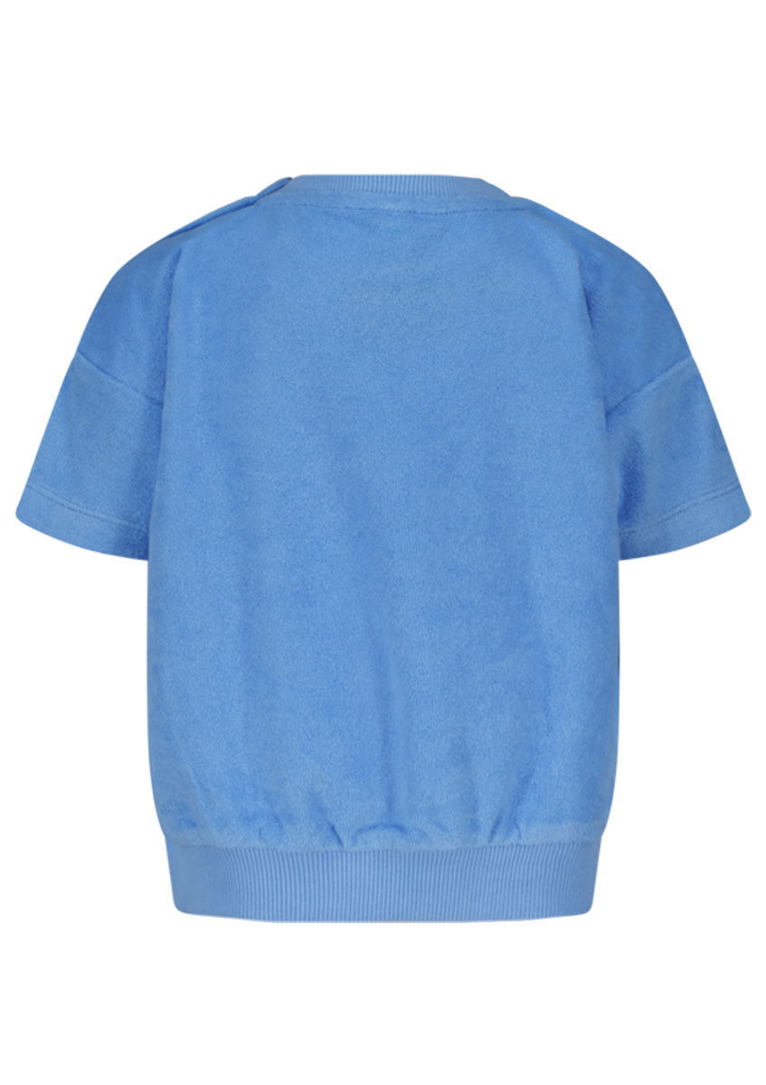 Terry towelling top D303-0331 Faded blue