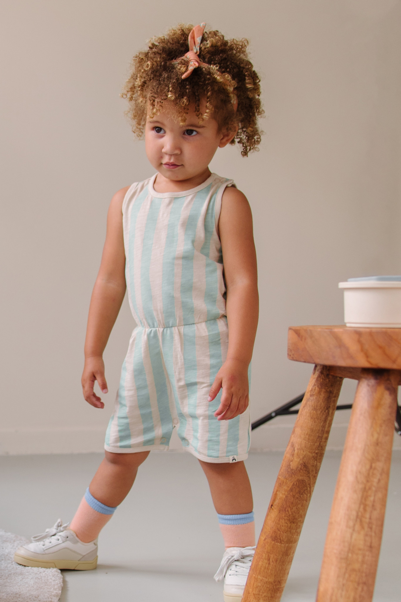 Pretty pastel striped body suit D303-0630 Pretty pastel stripe