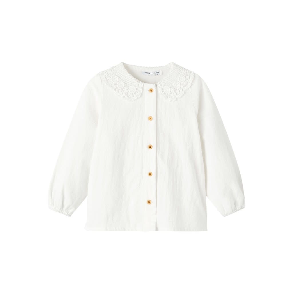 NMFFERINE LS SHIRT 13214253 Bright White