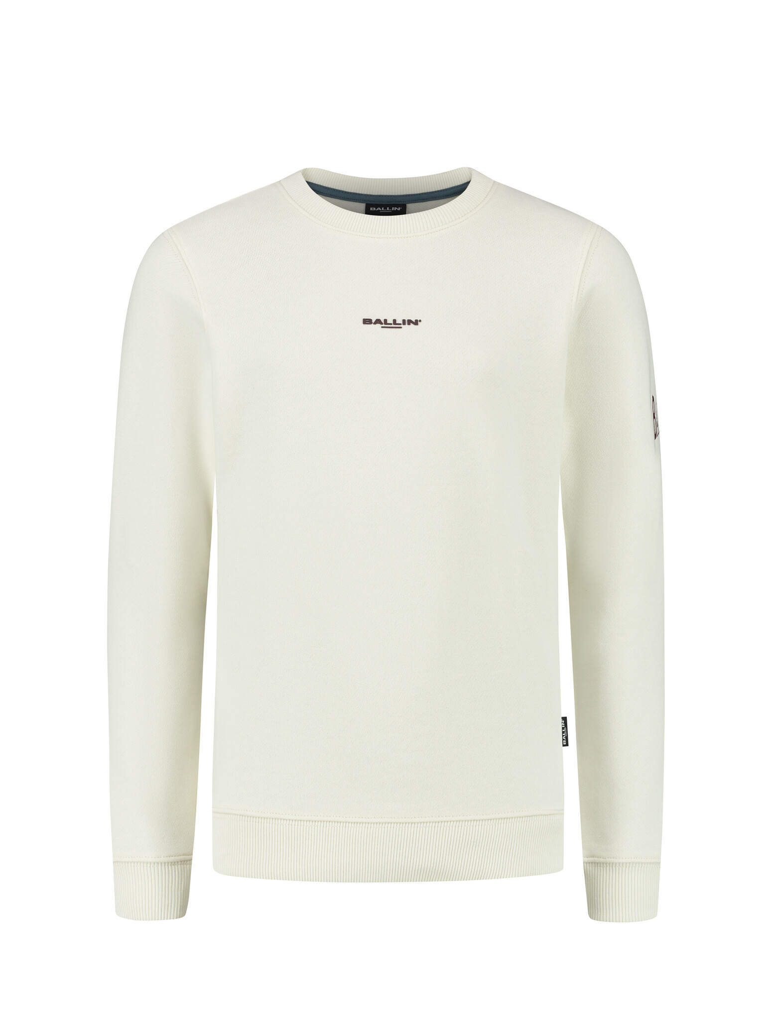 Crewneck with front logo and back artwork 23037310 54 - Ecru