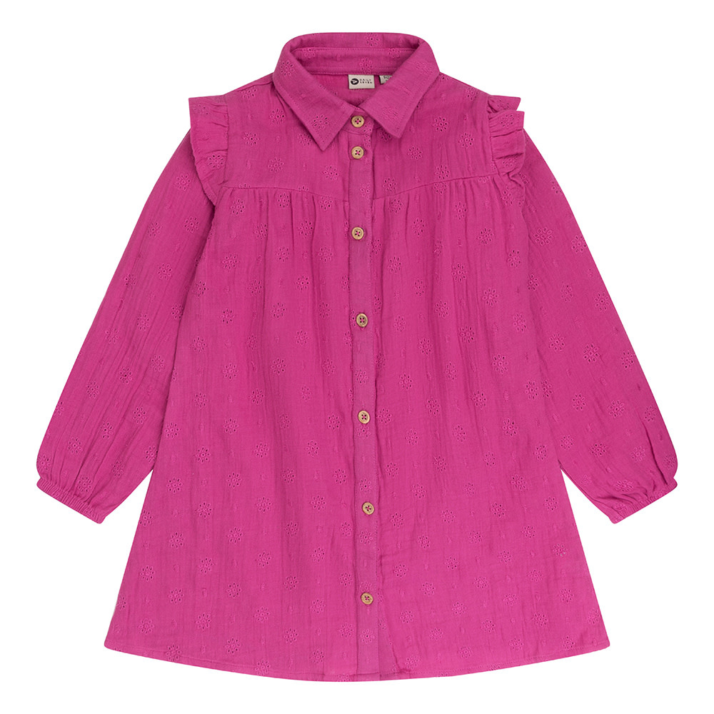 Dress Longsleeve Muslin Embroidery D7G-W23-6203 Candy Pink