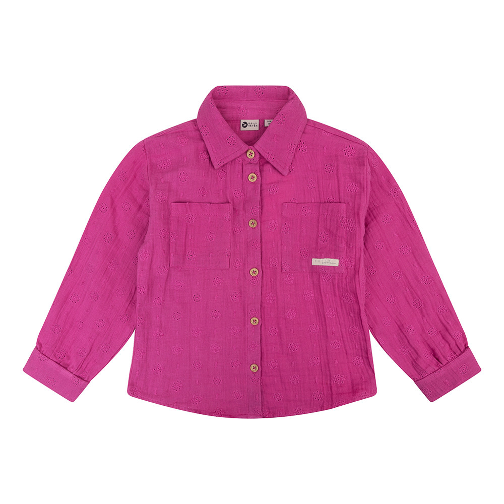 Shirt Longsleeve Muslin Embroidery D7G-W23-5101 Candy Pink