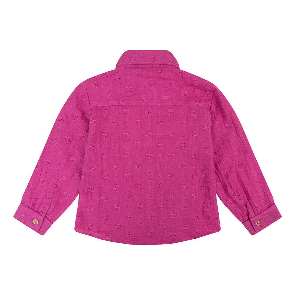 Shirt Longsleeve Muslin Embroidery D7G-W23-5101 Candy Pink