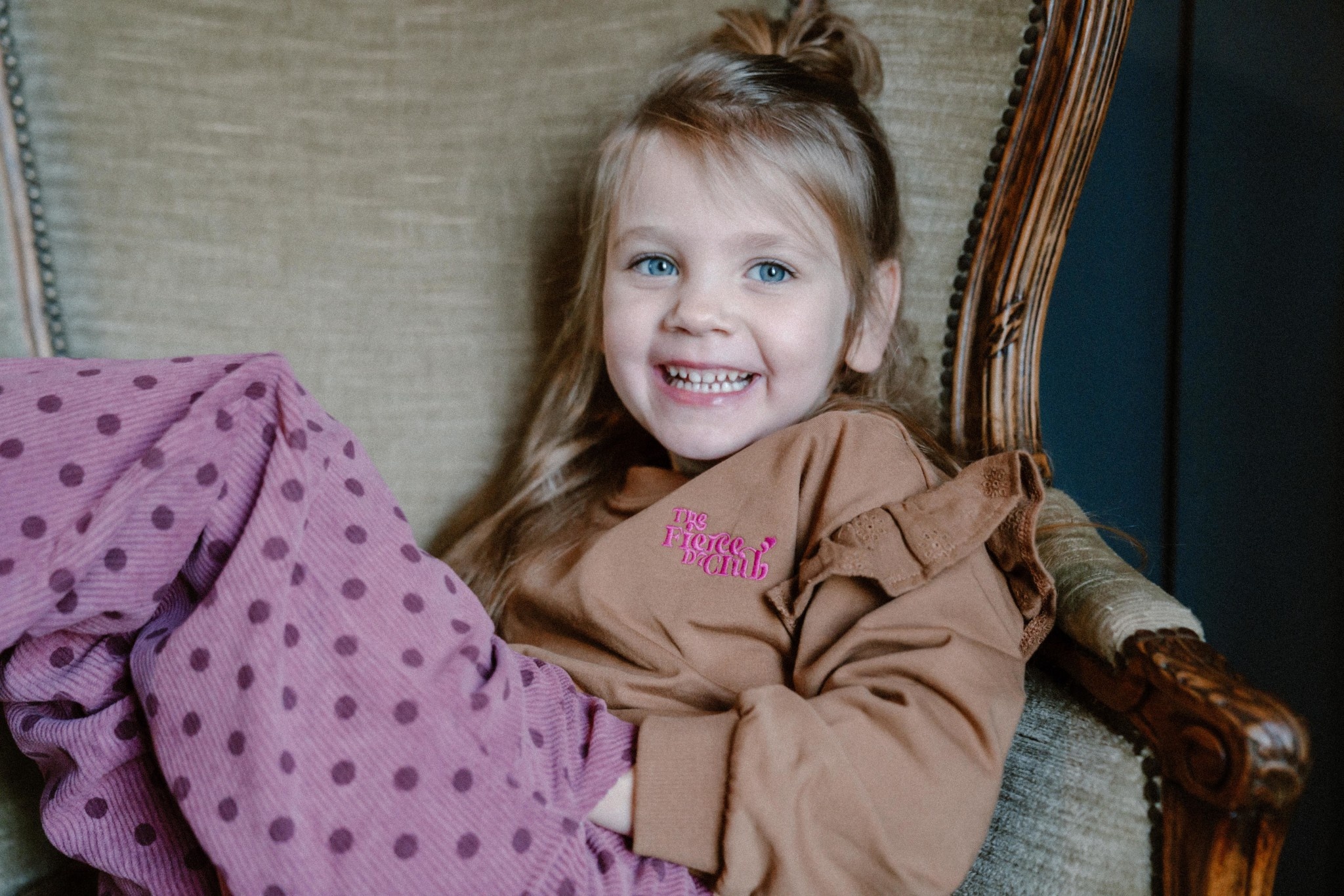 Organic Oversized Sweater Ruffle D7G-W23-4007 Tawny Brown