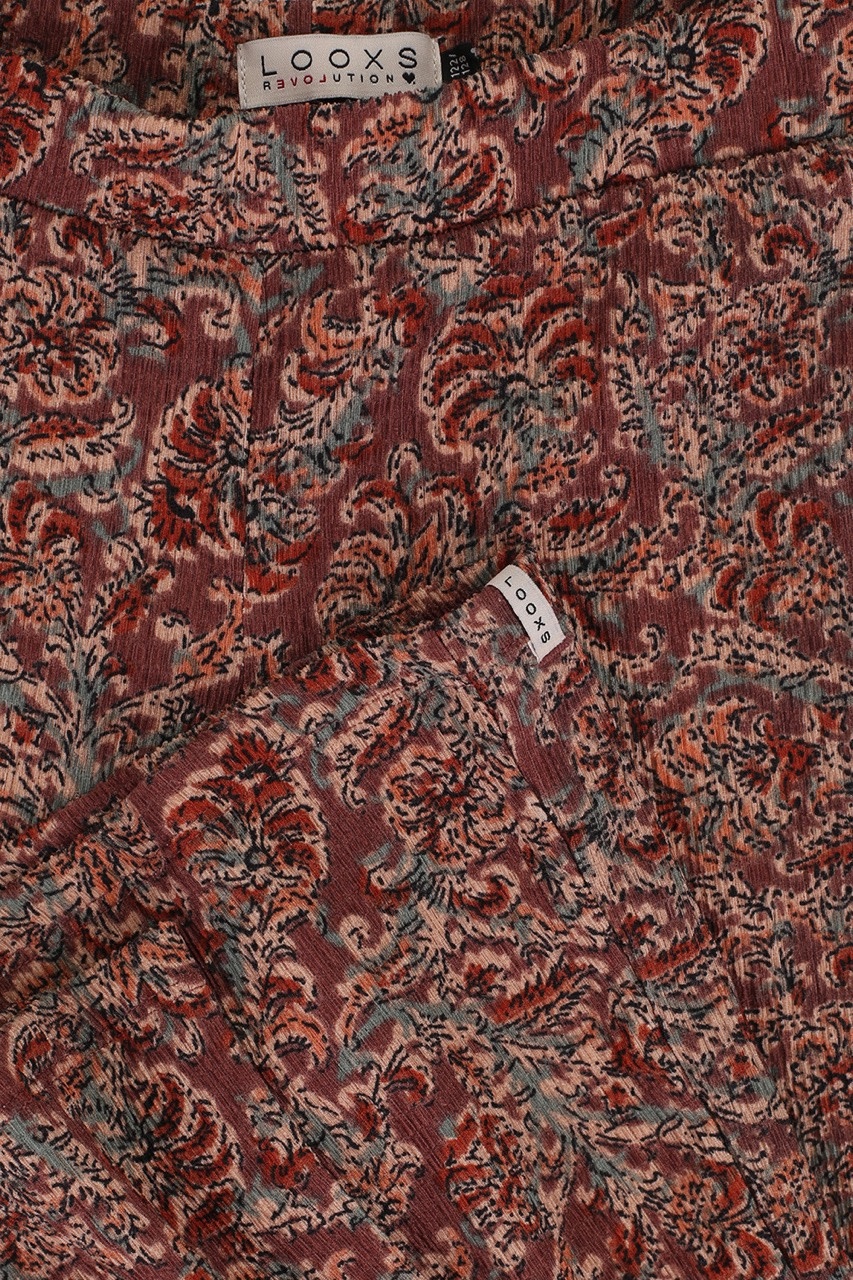 crinkle flared pants 2331-7608-800 Indian block print