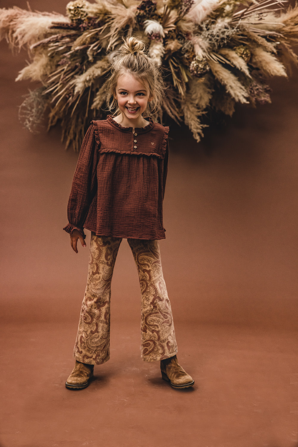 paisley rib flare pants 2331-7625-898 Vintage paisley