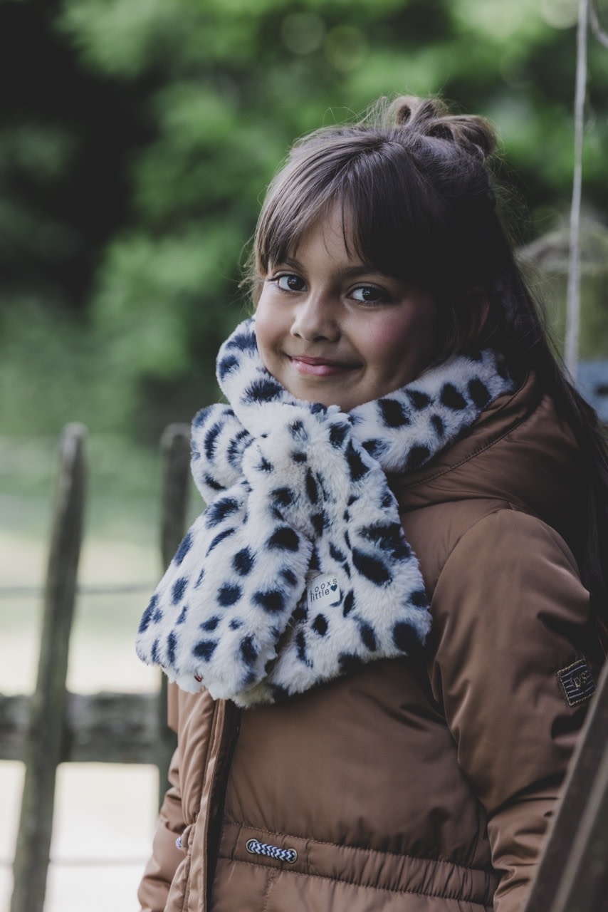 Fur Scarf 2331-7942-080 Dalmation print
