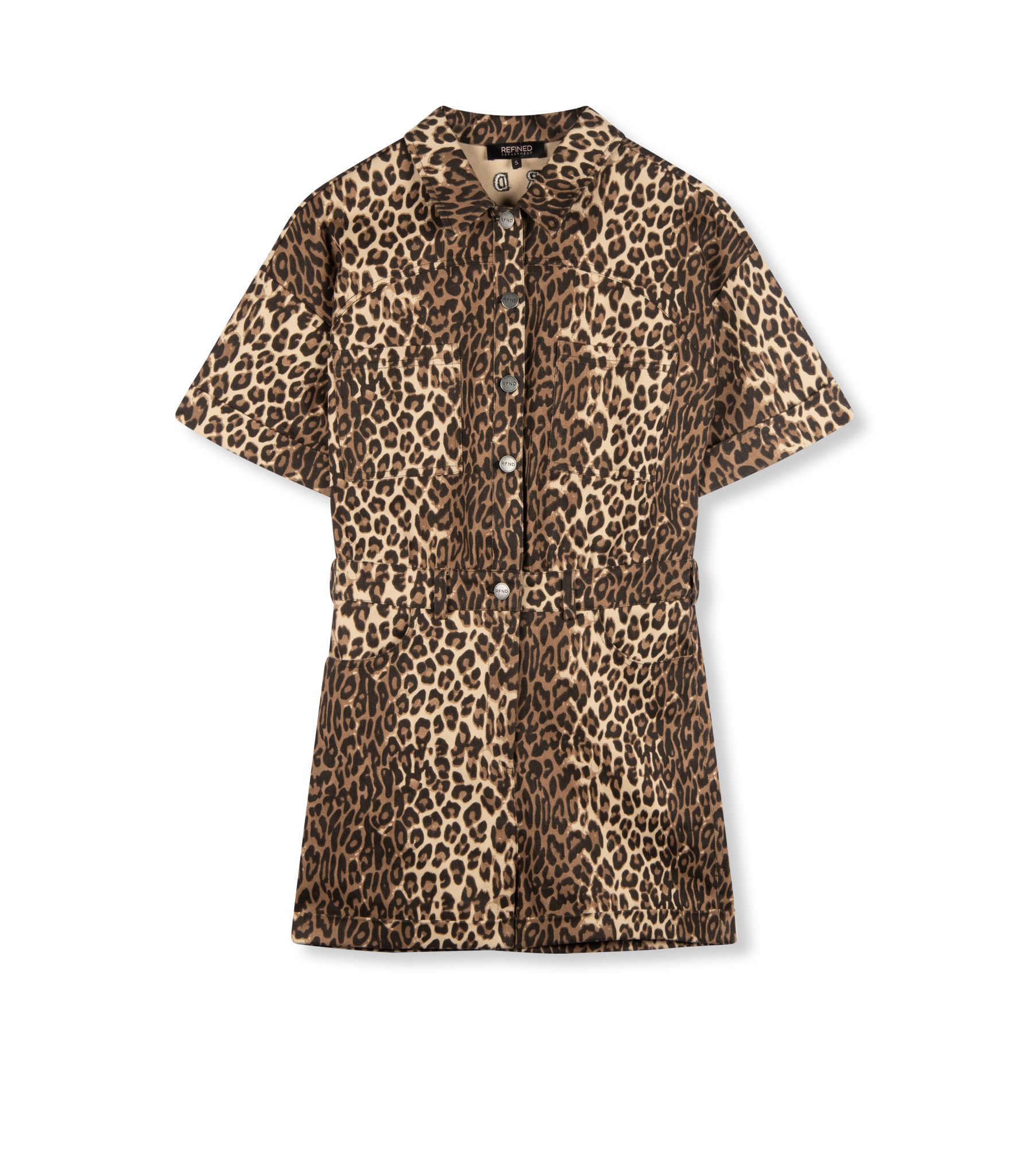 Leopard denim playsuit SOY R2307375134