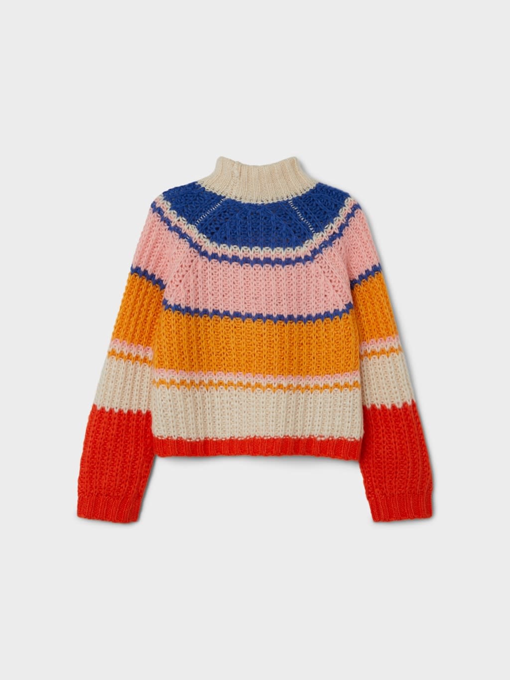 NKFNAMETTE LS LOOSE TURTLE NECK KNIT 13221504 Buttercream