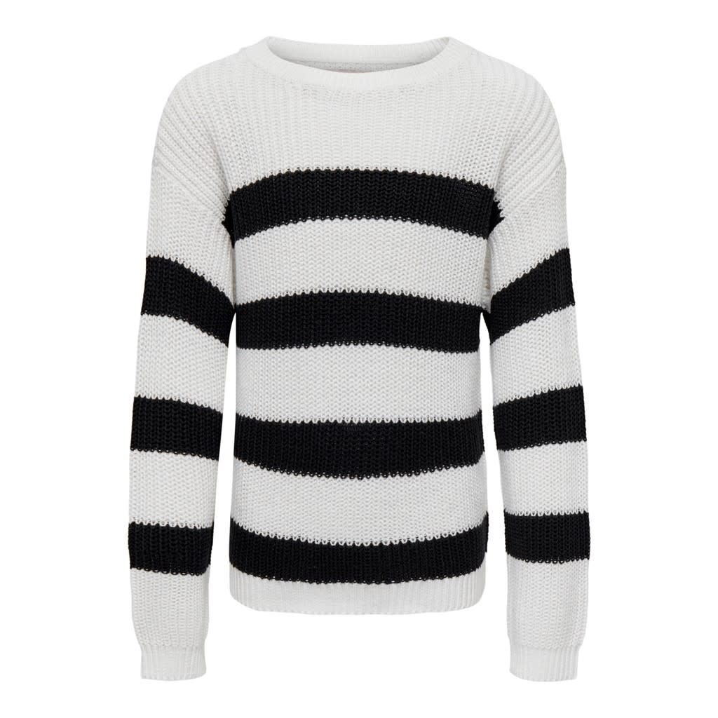 KOGSIF LS STRIPED PULLOVER KNT 15301987 Cloud Dancer