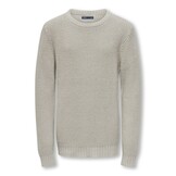 KOBJACOB L/S CREW NECK KNT 15298899 Pumice Stone