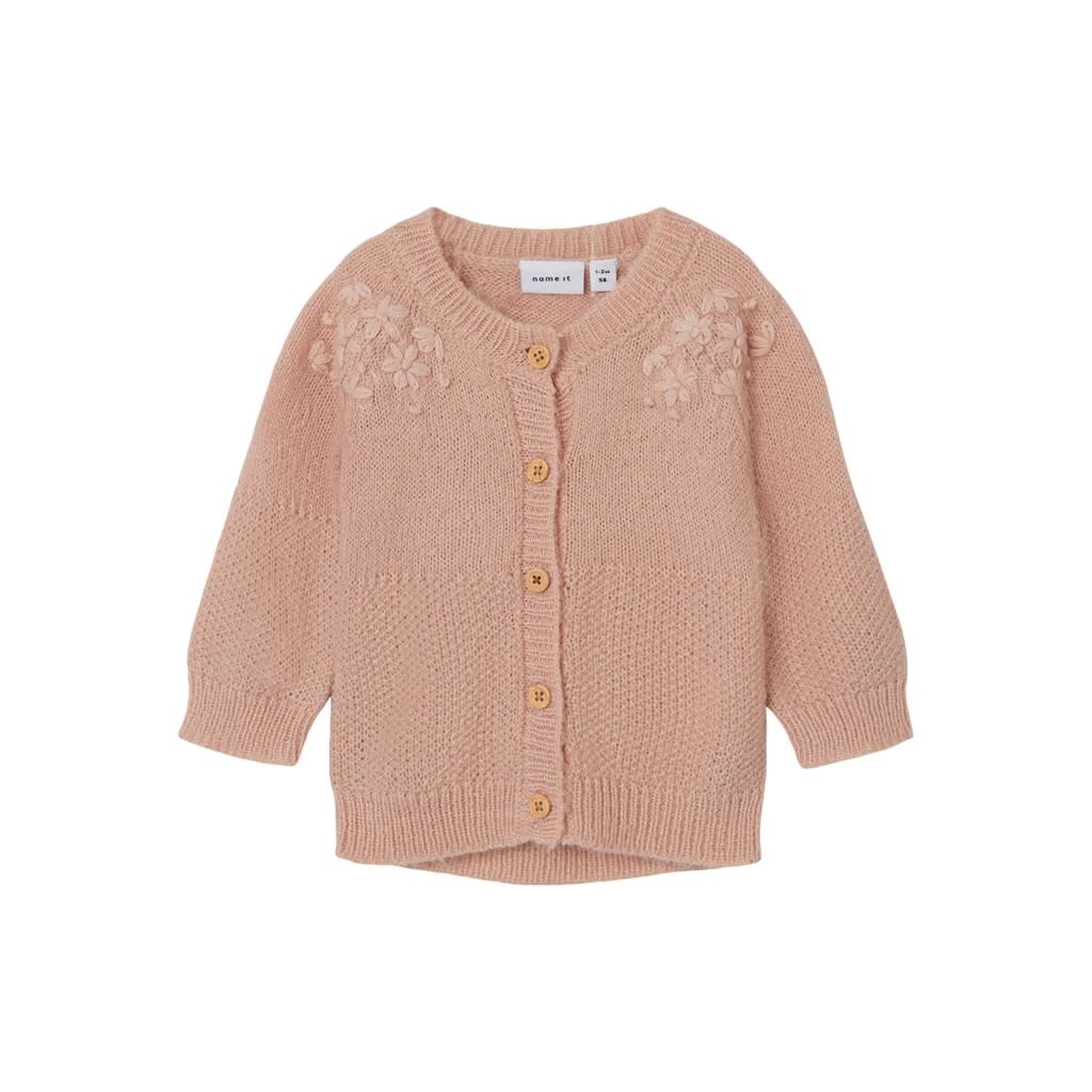 NBFNEMINE LS KNIT CARD 13220762 Rose Smoke