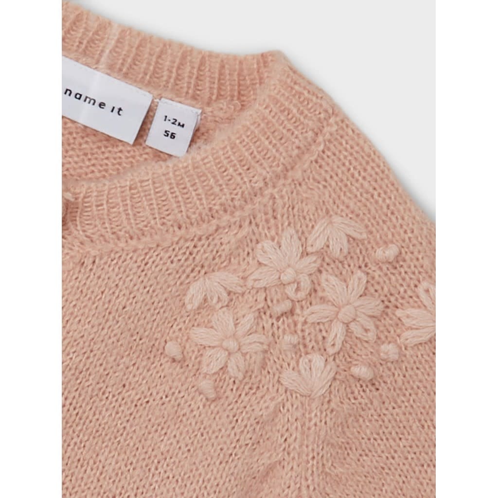 NBFNEMINE LS KNIT CARD 13220762 Rose Smoke