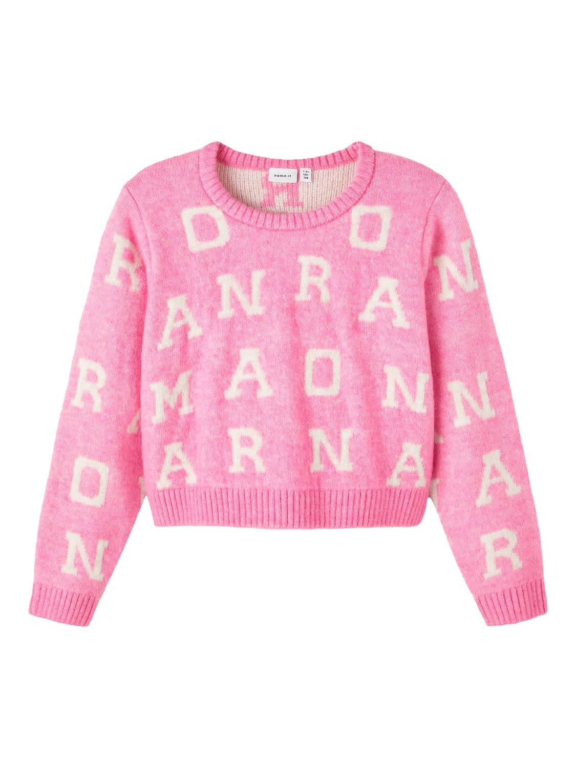 NKFNEIFY LS SHORT KNIT 13221056 Pink Cosmos