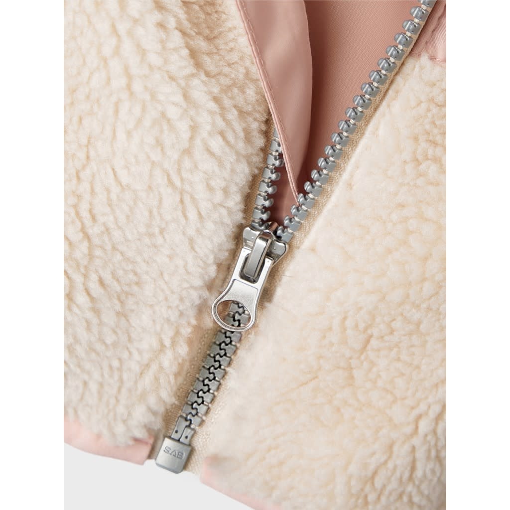 NBFMADELE TEDDY JACKET 13213530 Sandshell