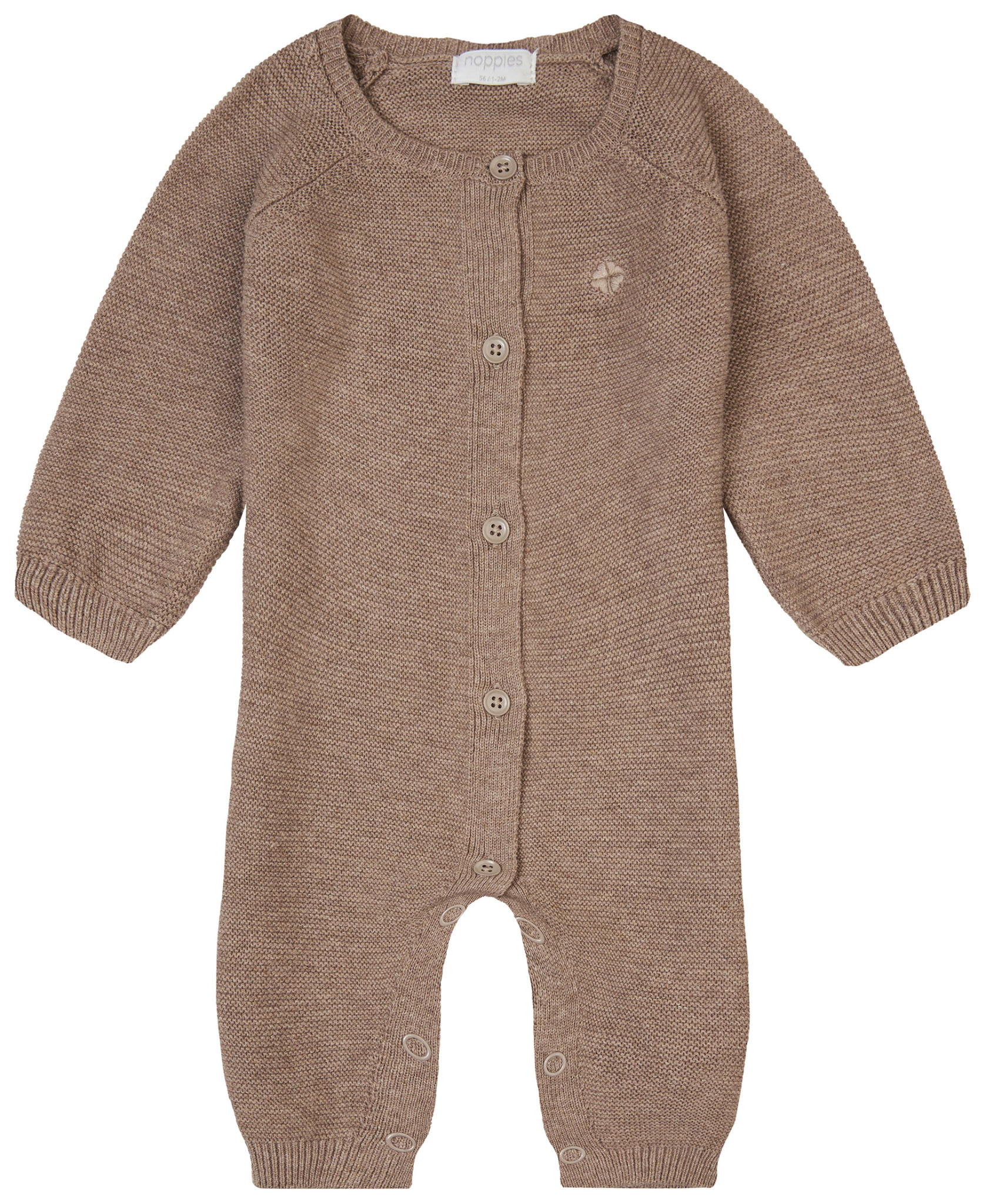 Unisex Playsuit Monrovia long sleeve Taupe Melange