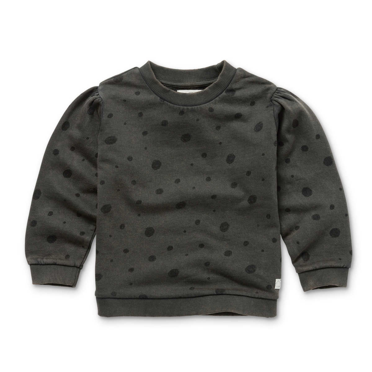 Sweatshirt girls Snowball print W23-821 Asphalt