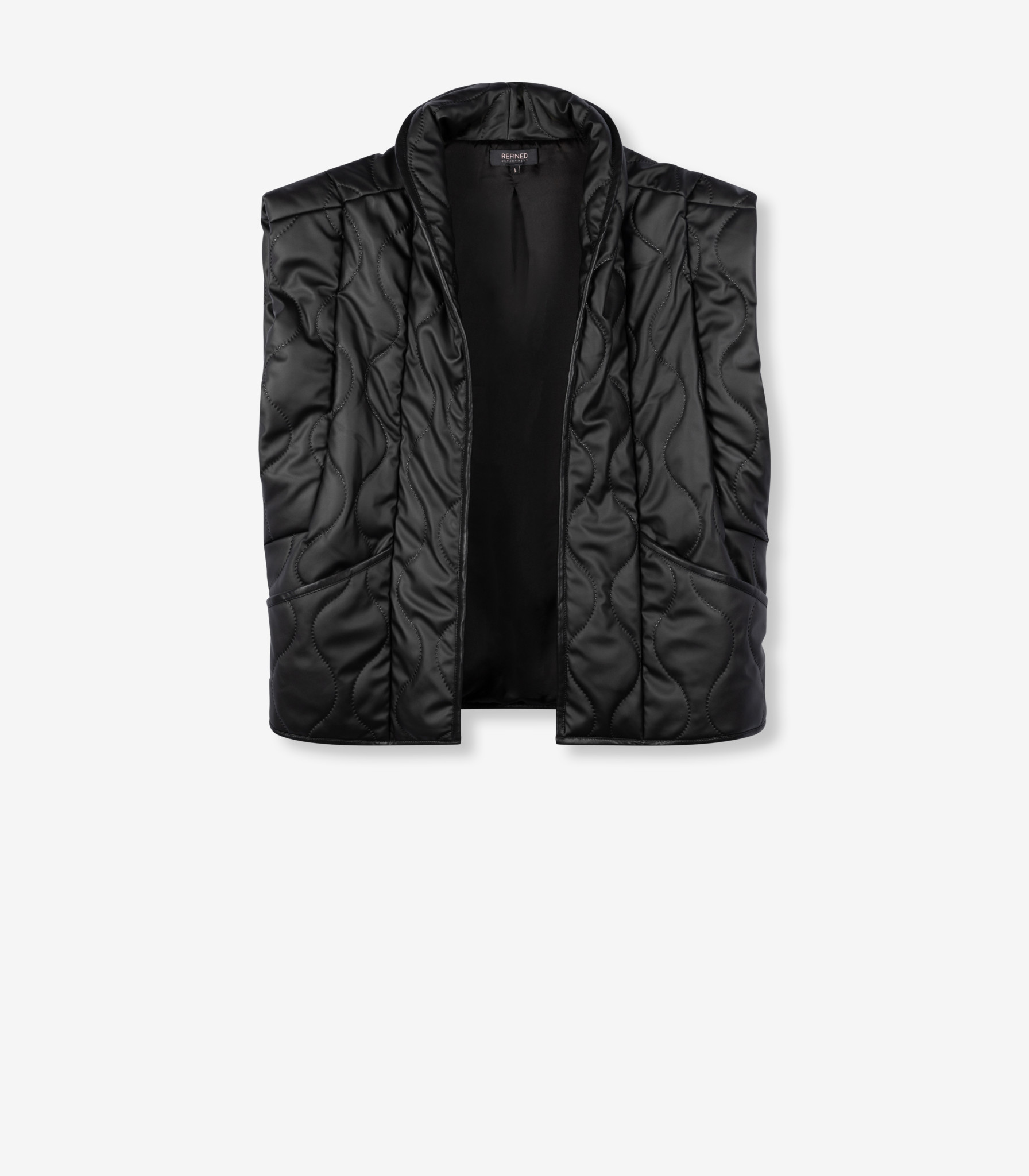 Vegan leather gilet RIVER (R2308450210) black