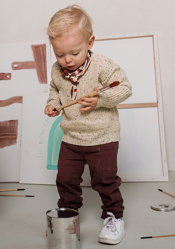Dane denim pants D308-0620 Brown Stone