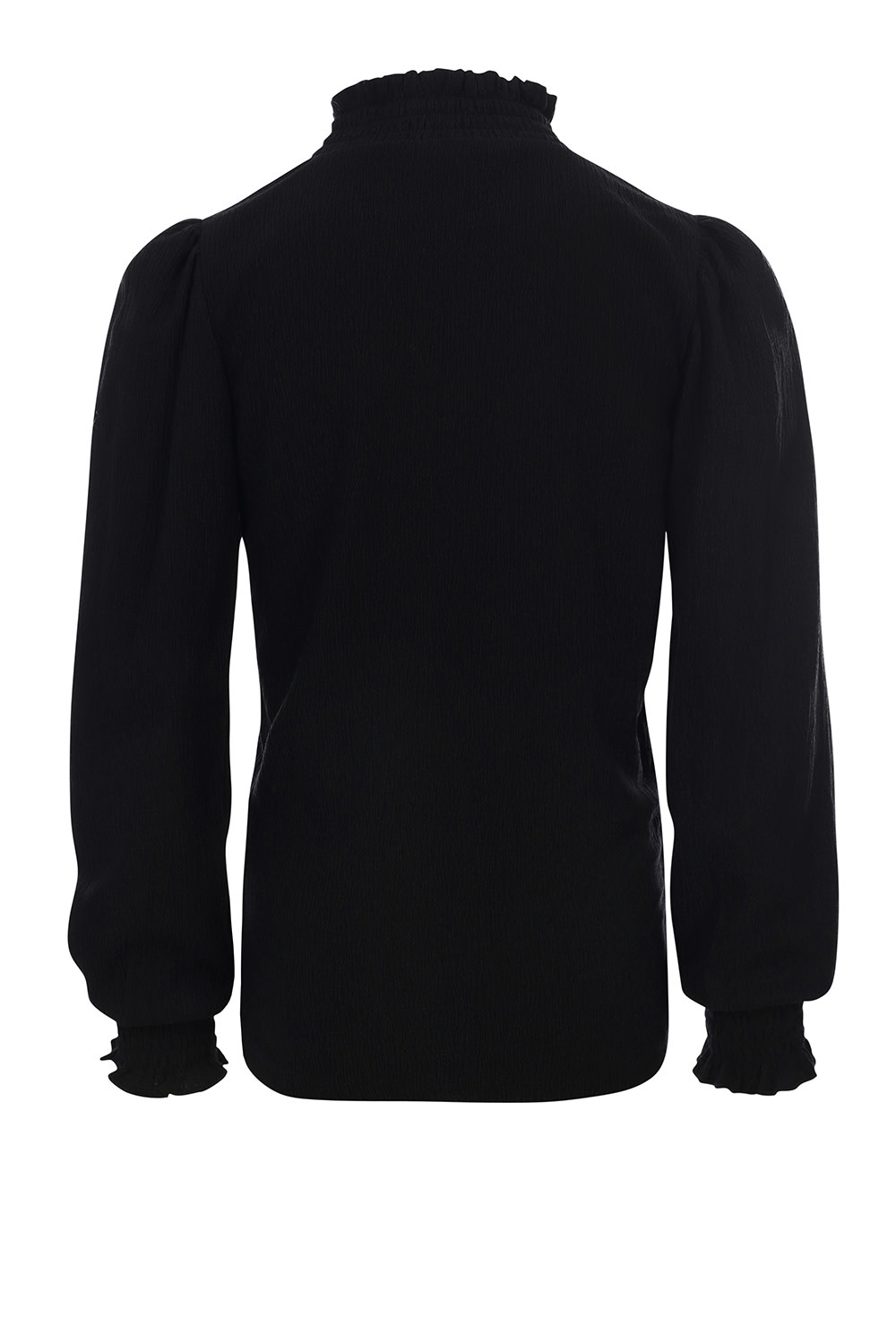 crinkle collar top 2332-7161-099 black