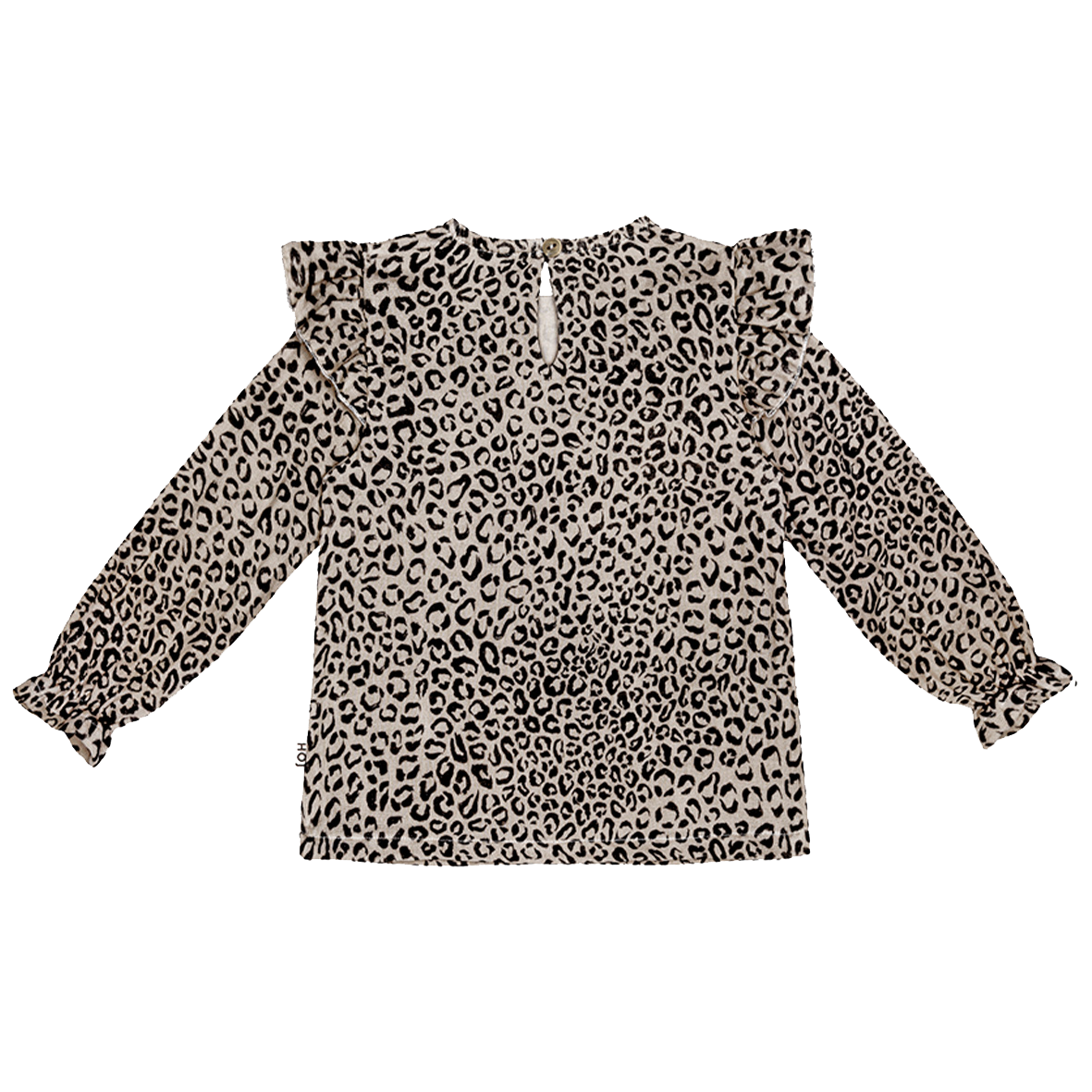 Mesh Leopard Frill Tunic 323-03-531154 Flock Leopard