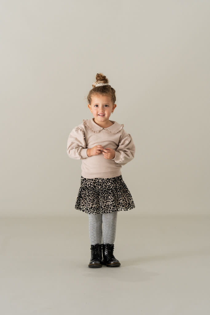 Mesh Leopard Skirt 323-07-515154 Flock Leopard