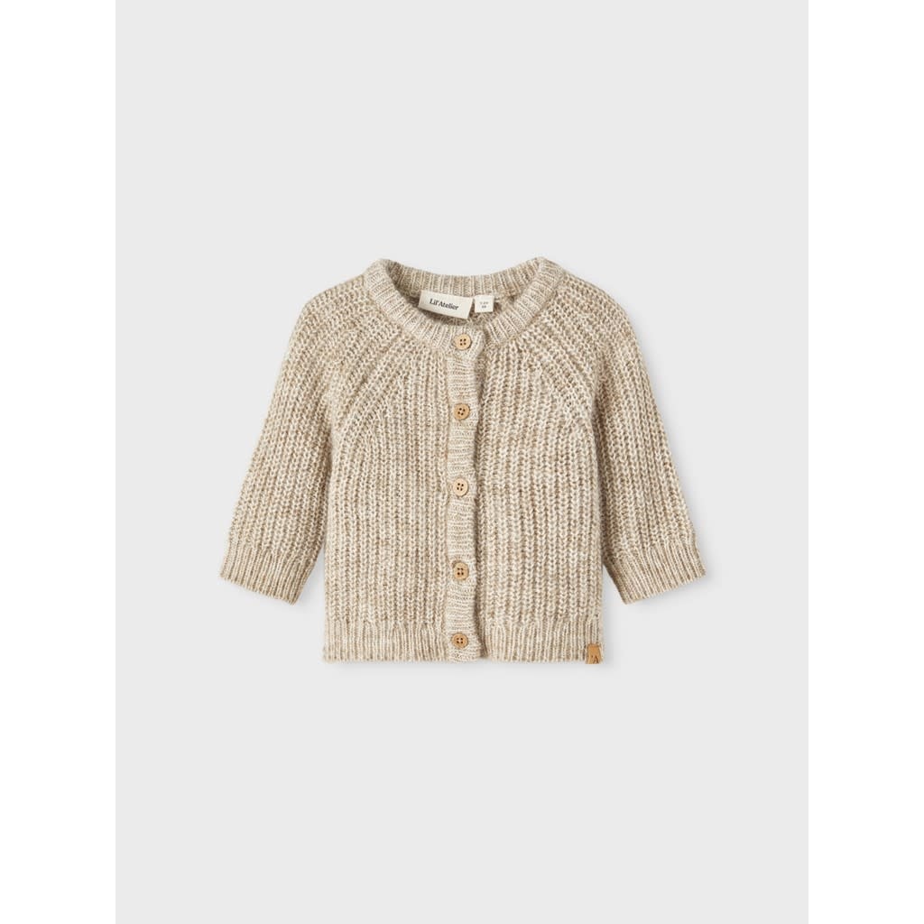 NBMOMIO LS KNIT CARD LIL 13221529 Chinchilla