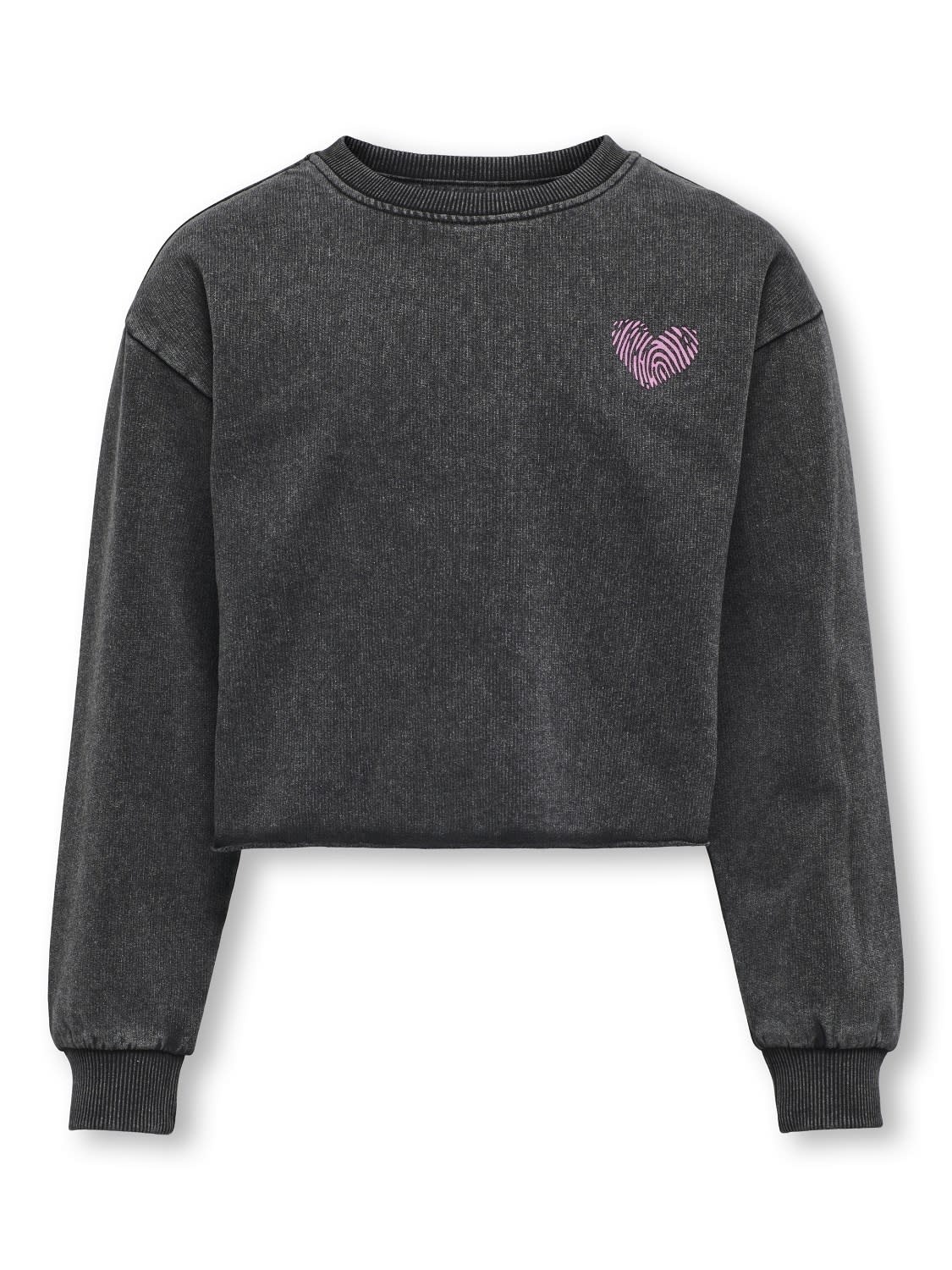 KOGASTRID BACK PRINT SHORT SWT 15327810 Black Washed Heart