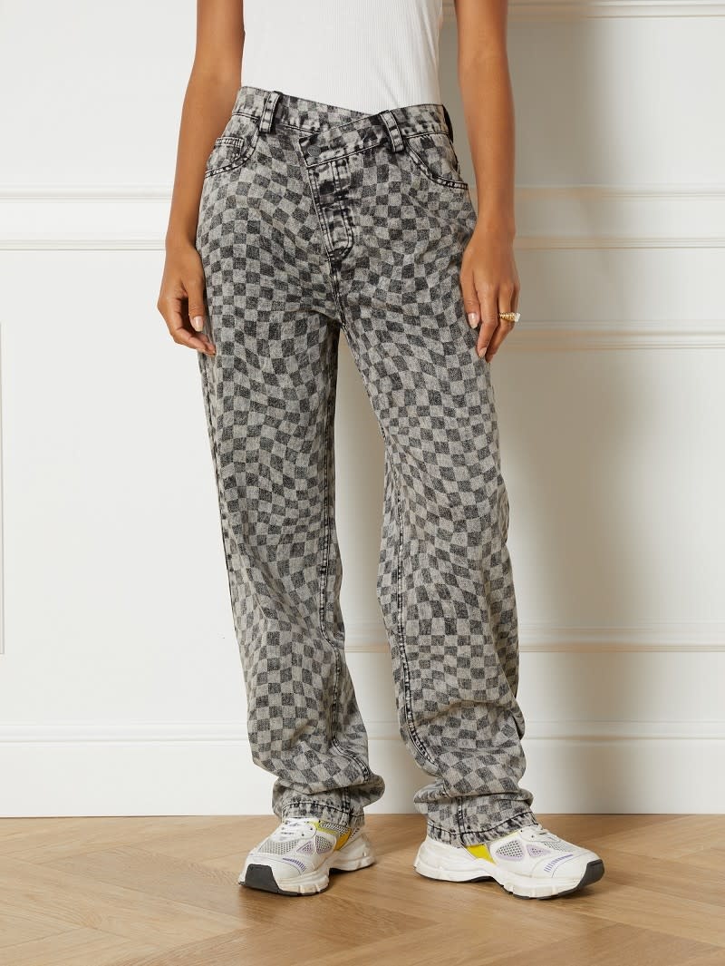 Straight jeans race print REBA (R2308176205) mid grey