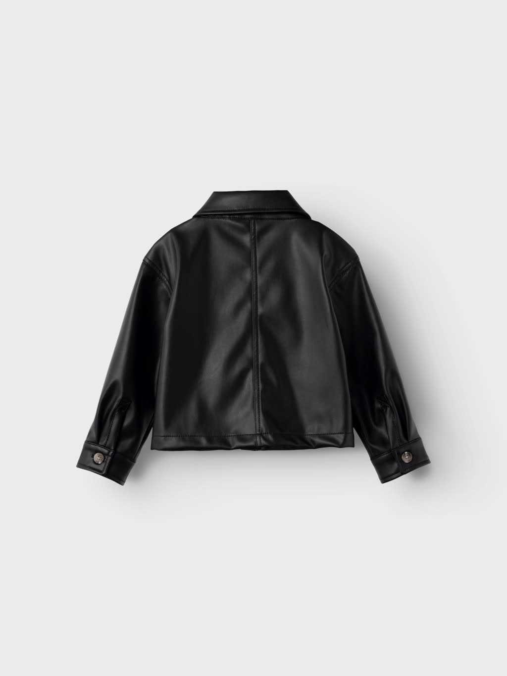 NMFSIANINE PU LS OVERSHIRT 13222832 Black