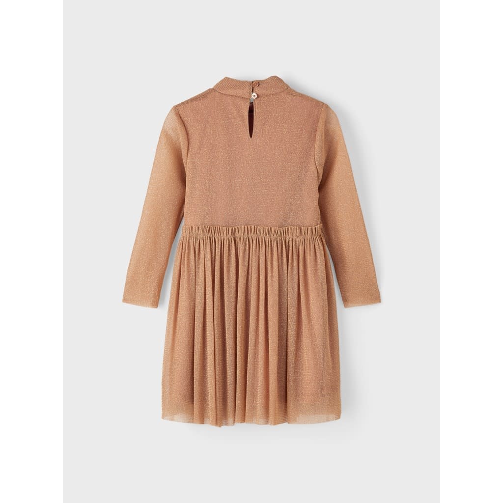 NMFRASIGGE LS DRESS 13211038 Gilded Beige