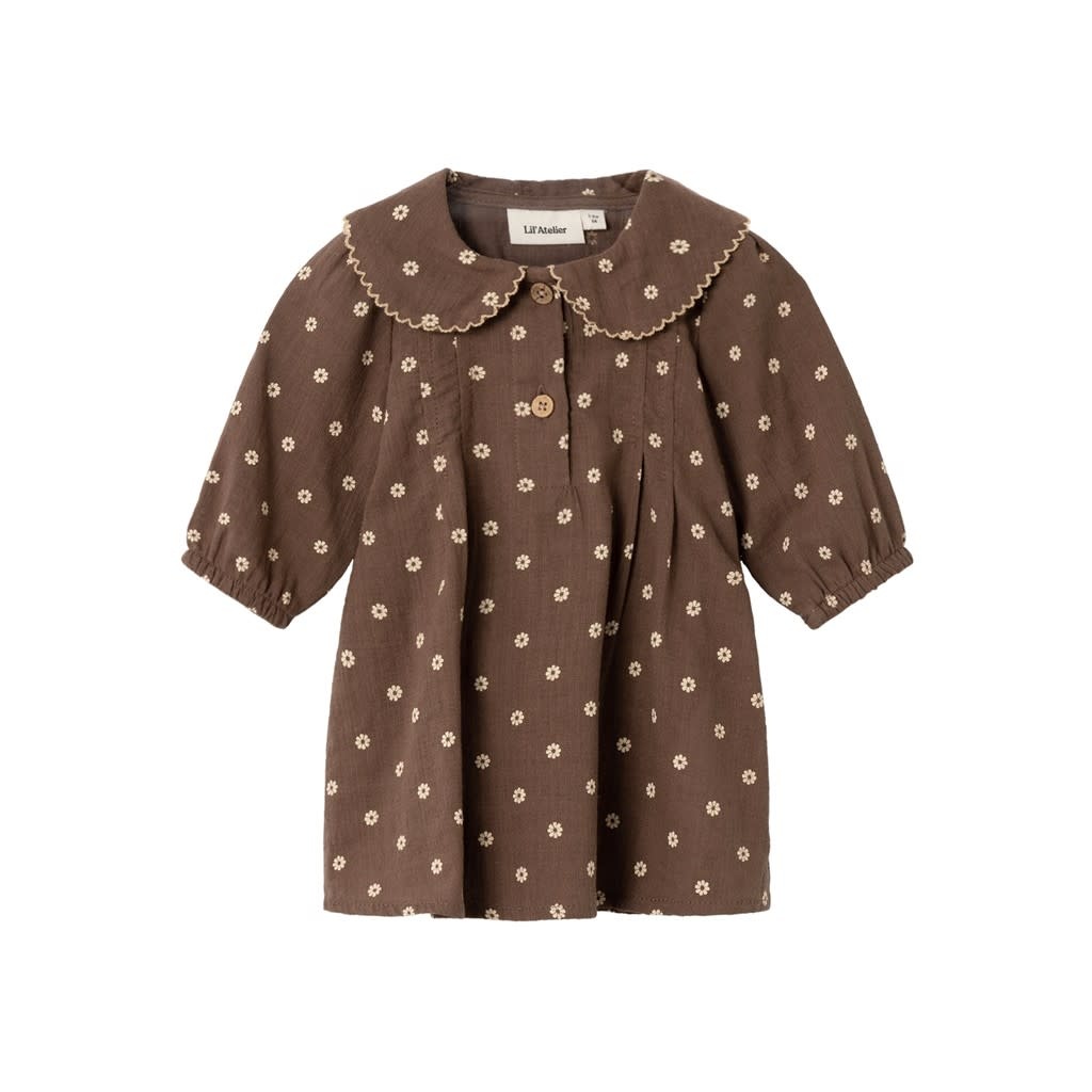 NBFHULLA LS LOOSE DRESS 13223983 Rain Drum