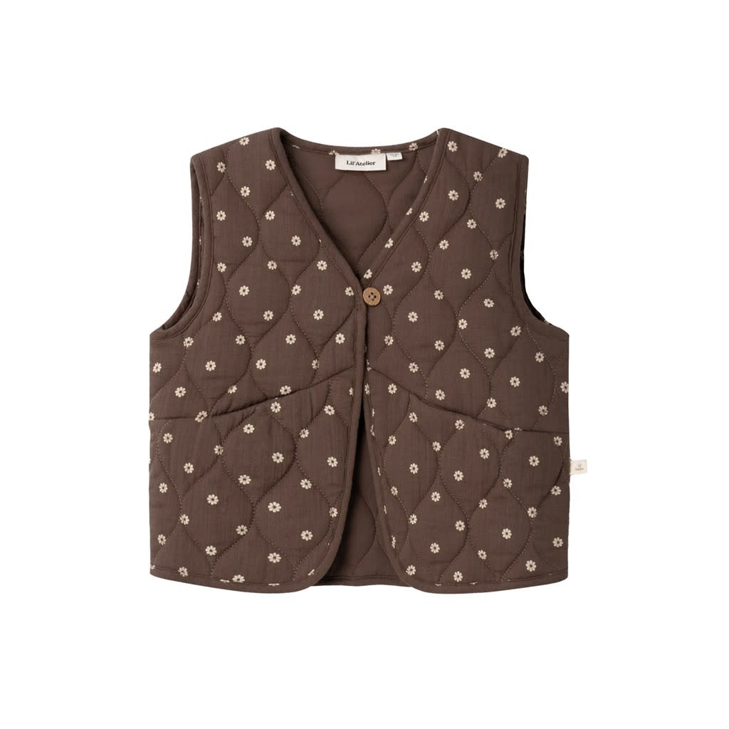 NMFHULLA SL QUILT VEST LIL 13223997 Rain Drum