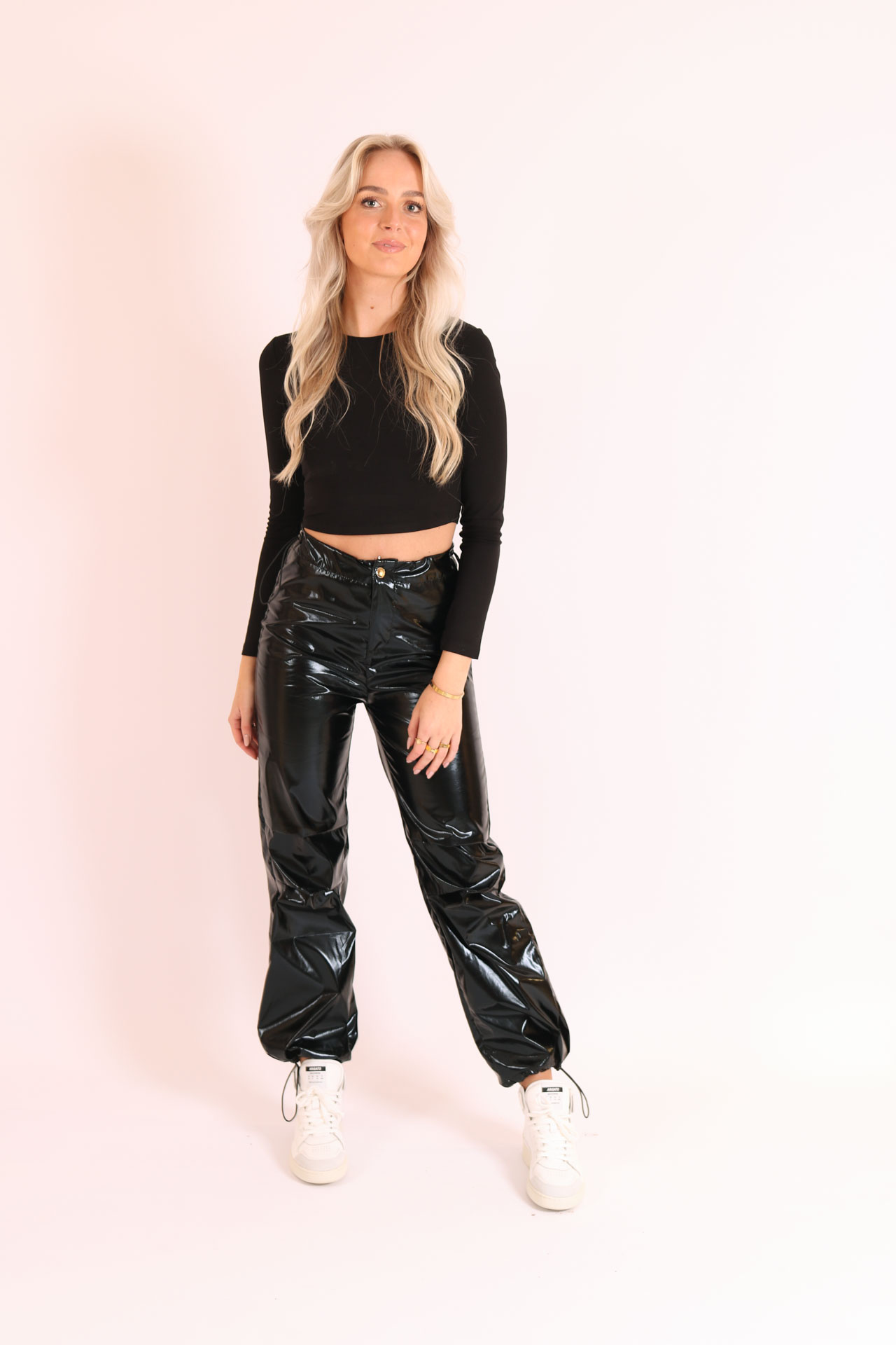 PARACHUTE TROUSERS LAKLEER -black