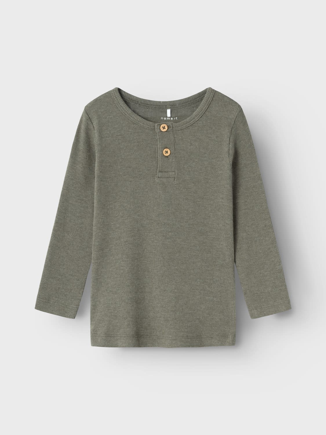 NMMKAB LS TOP NOOS 13198045 Dusty Olive MELANGE
