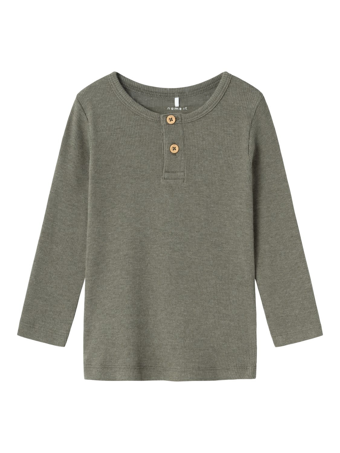 NMMKAB LS TOP NOOS 13198045 Dusty Olive MELANGE