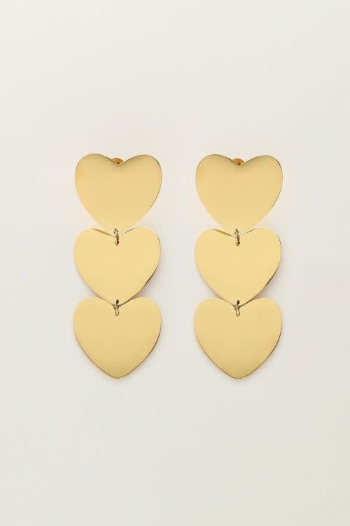 Earrings statement heart MJ07366 Goud
