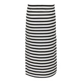 KOGNELLA LONG SIDE SLIT SKIRT JRS 15320242 Cloud Dancer Black