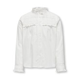 KOGLINA L/S FRILL LACE INSERT SHIRT WVN 15320113 Cloud Dancer