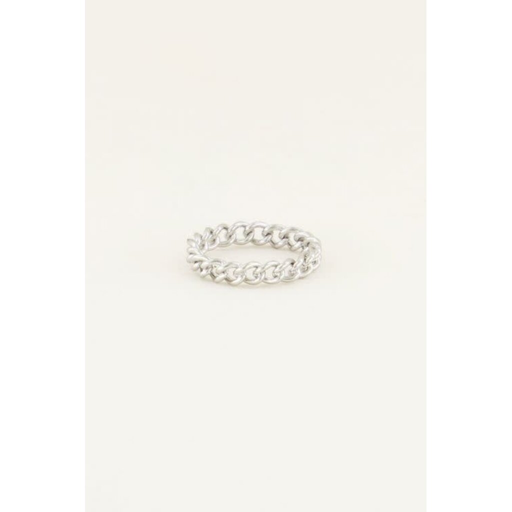 Ring kleine schakels MJ00831 Zilver