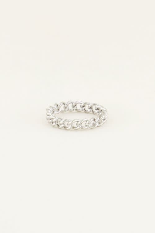 Ring kleine schakels MJ00831 Zilver